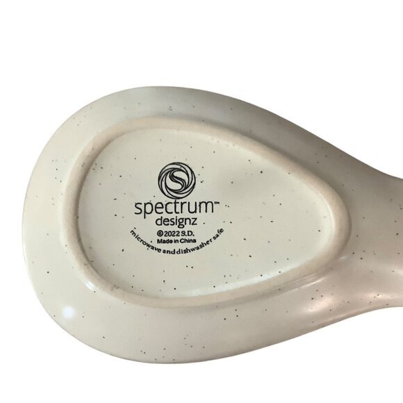 Butterfly & Flower Spoon Rest Flower Valley Spectrum Designs NEW Ceramic - Picture 3 of 6